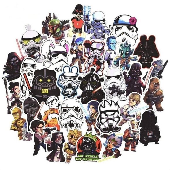 Lot of 100 Random Vinyl Star Wars Stickers - Picture 4 of 5